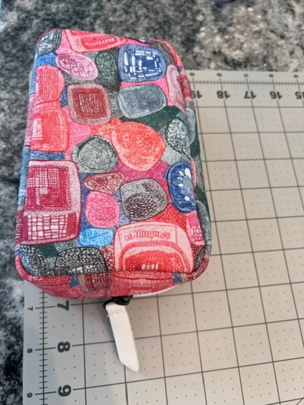 Heralbony Japan Airlines vibrant colorful travel pouch cosmetic‎ abstract design
